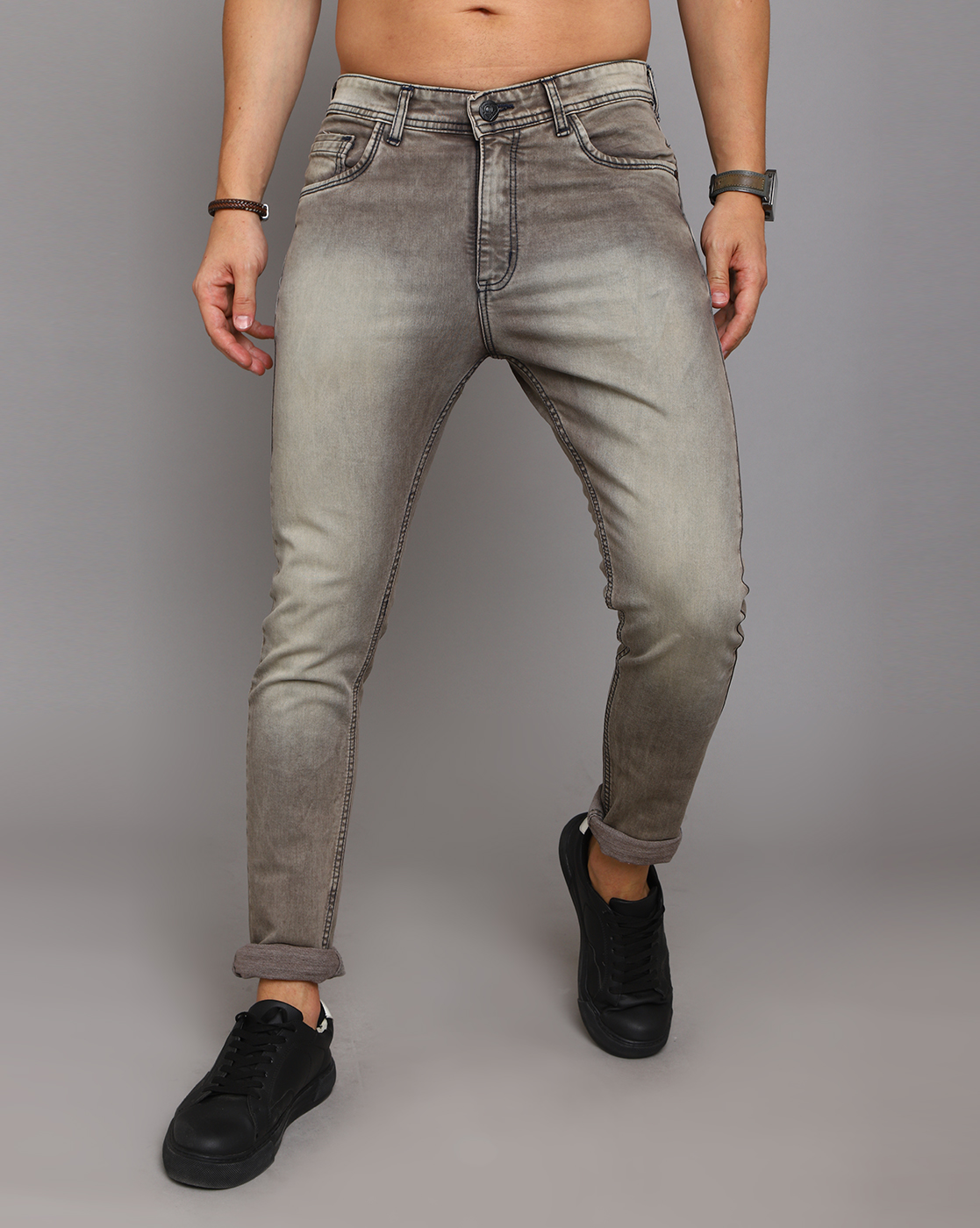 Buy Mast & Harbour Men Tapered Fit Light Fade Stretchable Jeans - Jeans for  Men 22894144 | Myntra